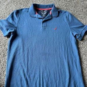 Nautica Men's Short Sleeve Polo Blue Cassic Fit